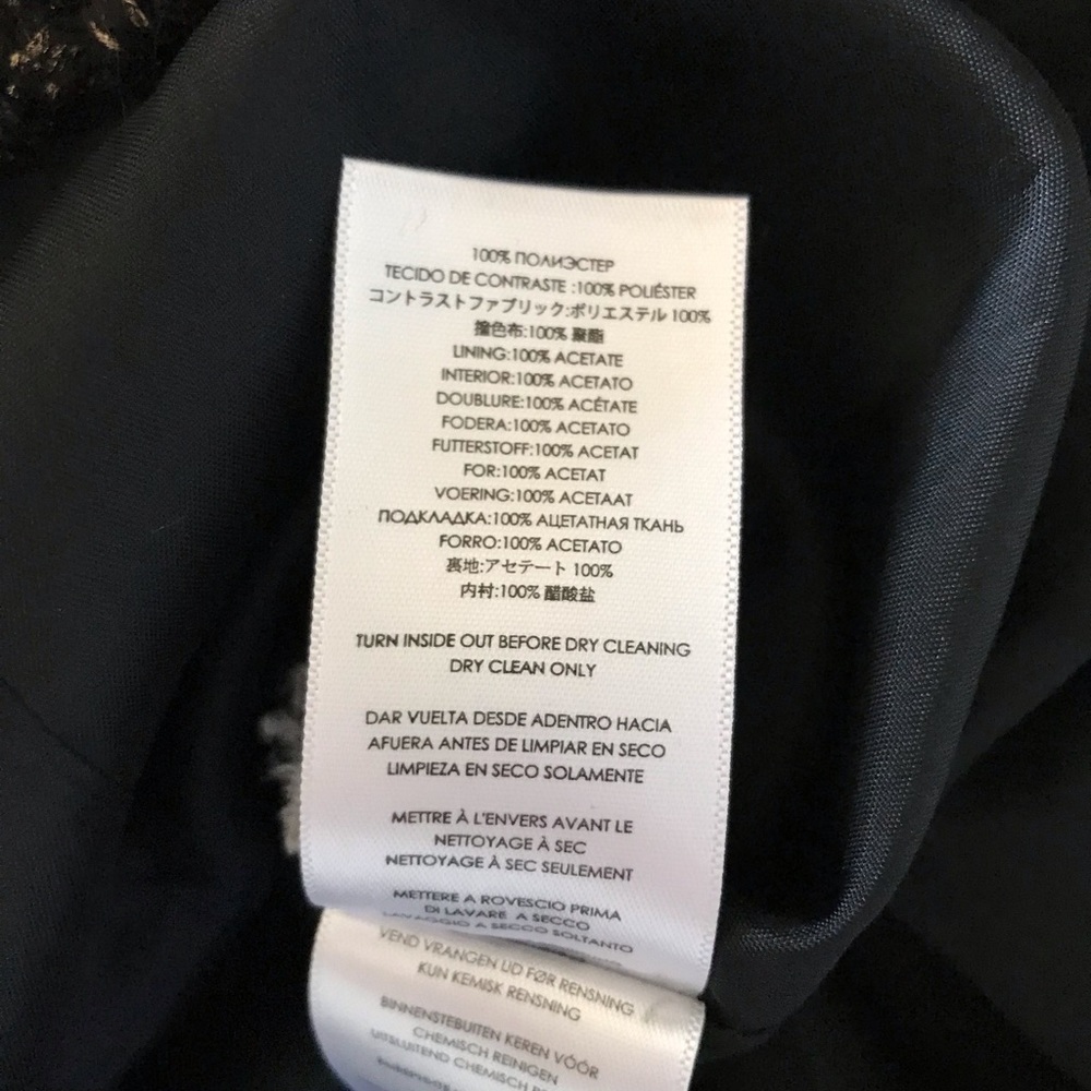 Michael Kors Black and Gold Sleeveless Wool Dress - Picture 10 of 10